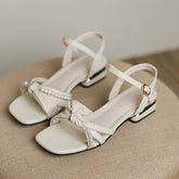 Chaîne de Perles Décoration Sandales Douces Élégantes 2 Couleurs